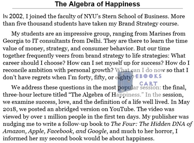 The Algebra of Happiness by Scott Galloway PDF book free Download