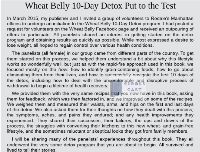 Wheat Belly 10-Day Grain Detox by William Davis epub Download